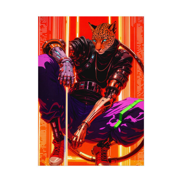 Cyberpunk Neon Jaguar